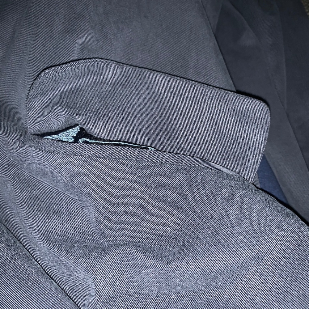 One Button Navy Blazer with Pockets - Picture 4 of 5